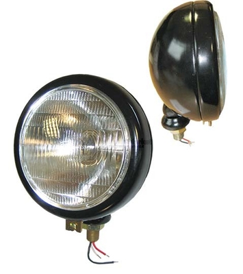 Lampe ronde en tête, cadre noir, vertical pour Massey Ferguson Vintage
