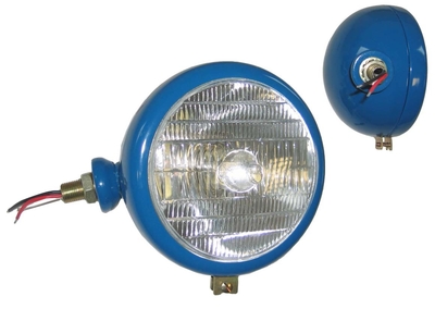 Lampe ronde en tête coté gauche, cadre bleu pour Ford New Holland Vintage