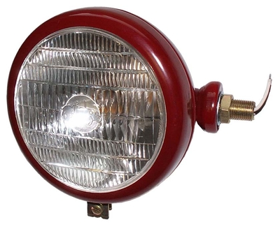 Lampe ronder en tête coté droit, cadre rouge pour Massey Ferguson Vintage