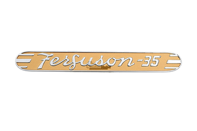 Plaque emblème latéral Ferguson 35 dorée pour tracteur