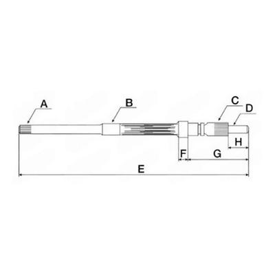 Arbre embrayage prise de force pour tracteur Ford 8600, 83913004