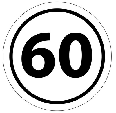 Autocollant “60 Km/h” pour tracteur