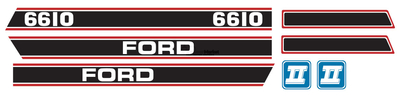 Autocollant Force 2 rouge pour Ford New Holland Série 10 6610
