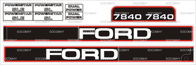 Autocollant Kit pour Ford New Holland Série 40 7840