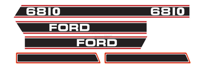 Autocollant rouge et noir pour Ford 6810
