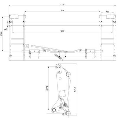 Cadre à fixation rapide de type Euro pour Chargeur agricole dimension
