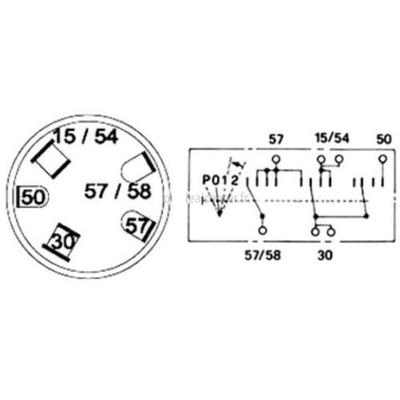 Contacteur démarrage à clé pour Fiat 1180