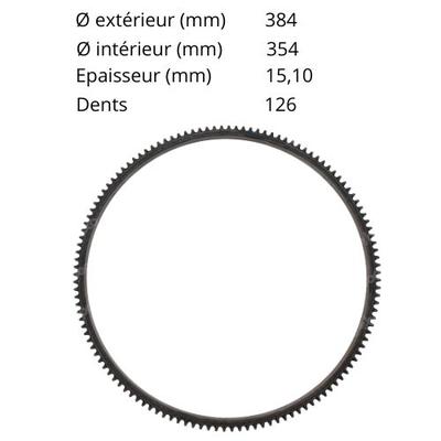 Couronne de démarreur Z.126 pour Deutz D06, D07 3006