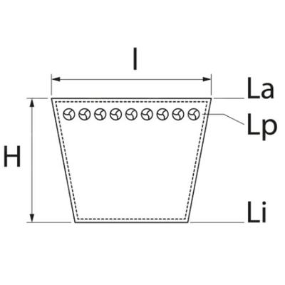 Courroie trapézoïdale crantée AVX10-1300  Fiat 880 0023223097