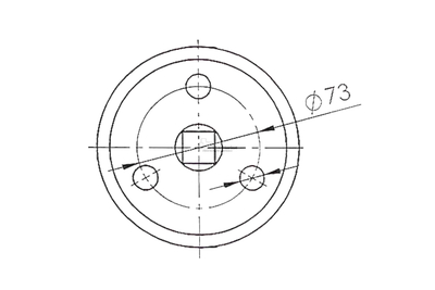 Disque platine support de pont avant pour Case, EDE-FA0046