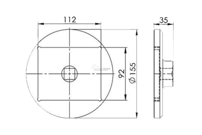 Douille pour pivot central avec capteur pour John Deere série 6R