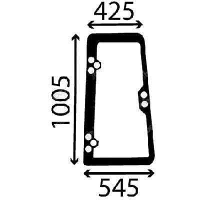 Haut de port Arr ouv droit pour CASE 580K