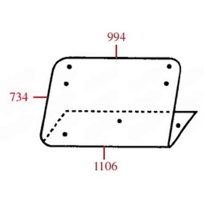 Vitre arrière pour Fiat 88, 90, 94 80-90 DT