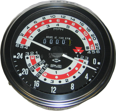 Horotachymètre miles/h - heures à 1540 t/mn pour Massey Ferguson Série 100 175