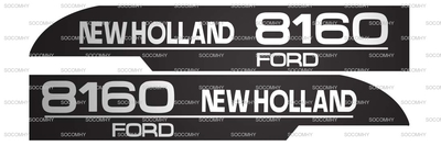 Kit Autocollants de capot pour Ford New Holland Série 60 8160