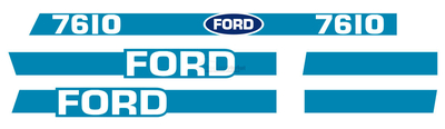Kit autocollants latéraux pour Ford New Holland Série 10 7610