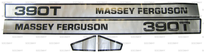 Kit autocollants latéraux Massey Ferguson 390t pour Massey Ferguson Série 300 390 T