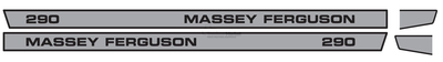 Kit Autocollants pour Massey Ferguson 290. Référence 1682432M1