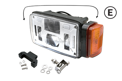 Lampe frontale avec indicateur pour tracteur, 53924