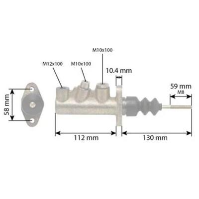 Maitre Cylindre frein Massey Ferguson 1007