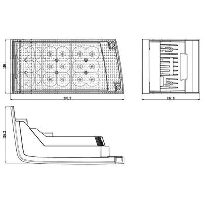 Phare de travail pour Case 7110, 91972C2