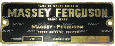 Plaque “Massey Ferguson” pour tracteur