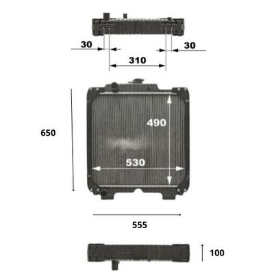 Radiateur pour Case IH Farmall 110JX - 84516461