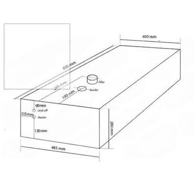 Réservoir d'essence pour Massey Ferguson 188, 185