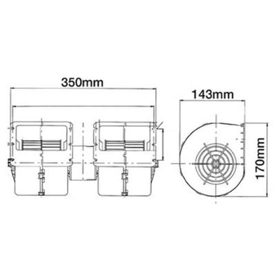 Ventilateur de cabine pour Ford série 4507