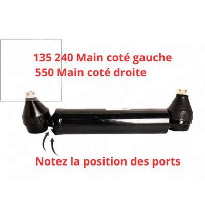 Vérin direction hydrostatique gauche-droit avec rotules pour Massey Ferguson 550 560