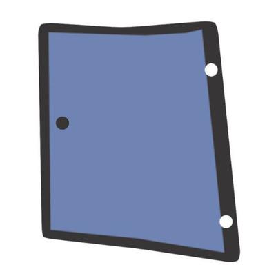 vitre arrière angle gauche pour Massey Ferguson Série 7400 8100