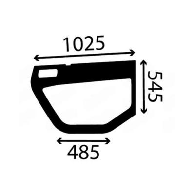 Vitre de porte inférieure gauche pour Manitou télescopique, MLT 730