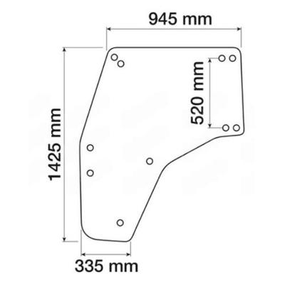 Vitre porte Renault Claas