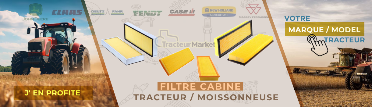 Filtre cabine tracteur moissonneuse